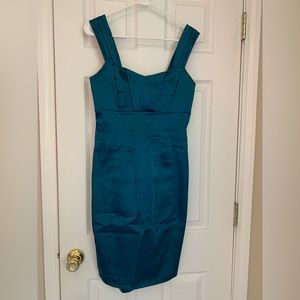 Beautiful teal Calvin Klein coctail mini dress. Size 4